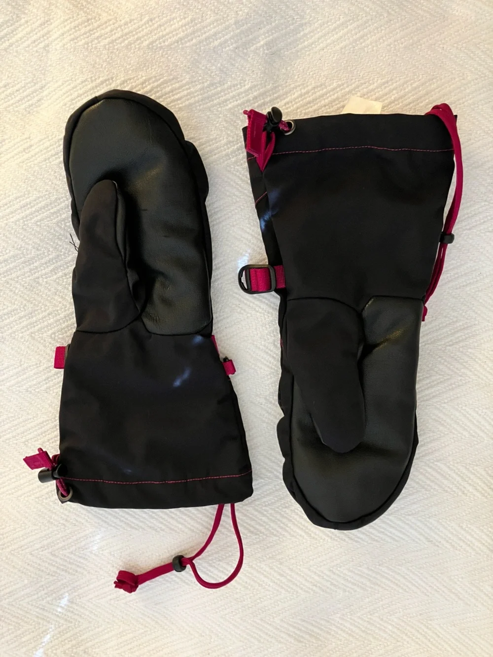 The North Face Black & Hot Pink Mittens